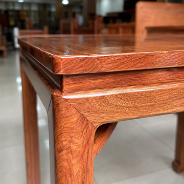 Padauk (Hedgehog Rosewood) Long Dining Table – Solid Wood