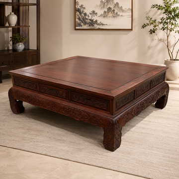 Laos Red Sandalwood (Bois de Rose) Grape Carved Sofa Set – 12 Pieces