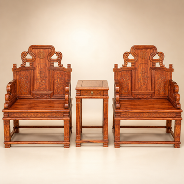Hainan Huanghuali Imperial Armchair Set – 2 Chairs + 1 Table